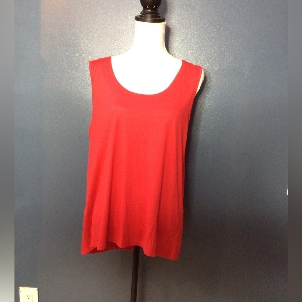 Cato Red Sleeveless Scoop Neck Tank Top (0066)